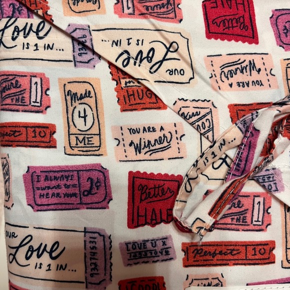 Berkshire Blanket Artist Series Queen Sheet Set Love Tickets Pattern Valentine - Picture 5 of 5